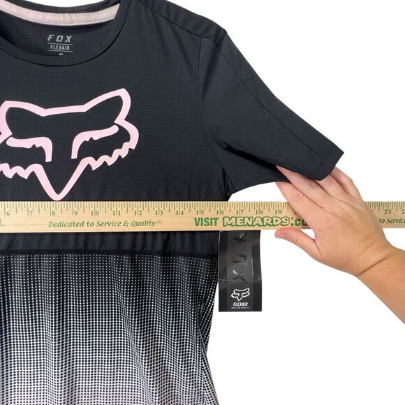 Small pink/black Fox Racing Women Flexair short Sleeve Jersey - Picture 13 of 14